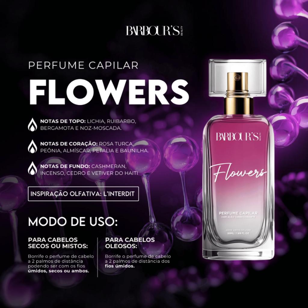 Kit Perfume Capilar 50ml E Body Splash Flowers 200ml Barbour S Beauty