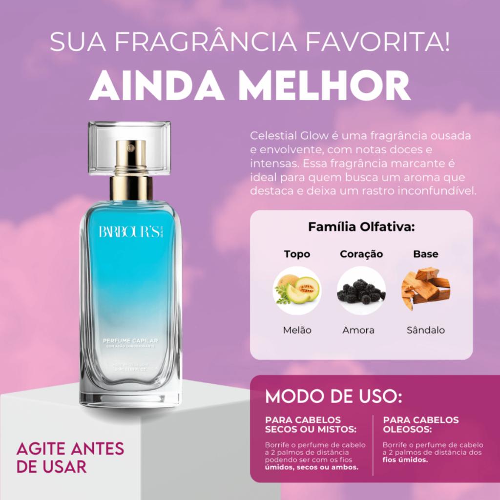 Kit Perfume Capilar 50ml E Body Splash Celestial Glow 200ml Barbour S Beauty