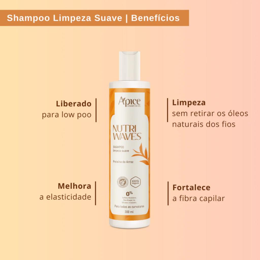 Shampoo Nutri Waves Apice 300ml Higieniza O Couro Cabeludo Nutrição
