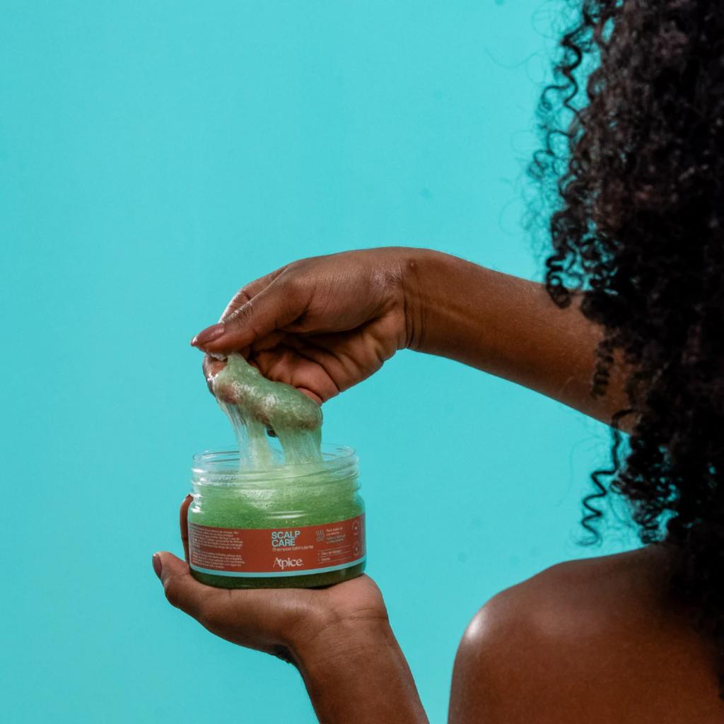 Shampoo Em Pasta Scalp Care Apice 250g Limpeza Refrescante Nutrição Intensa