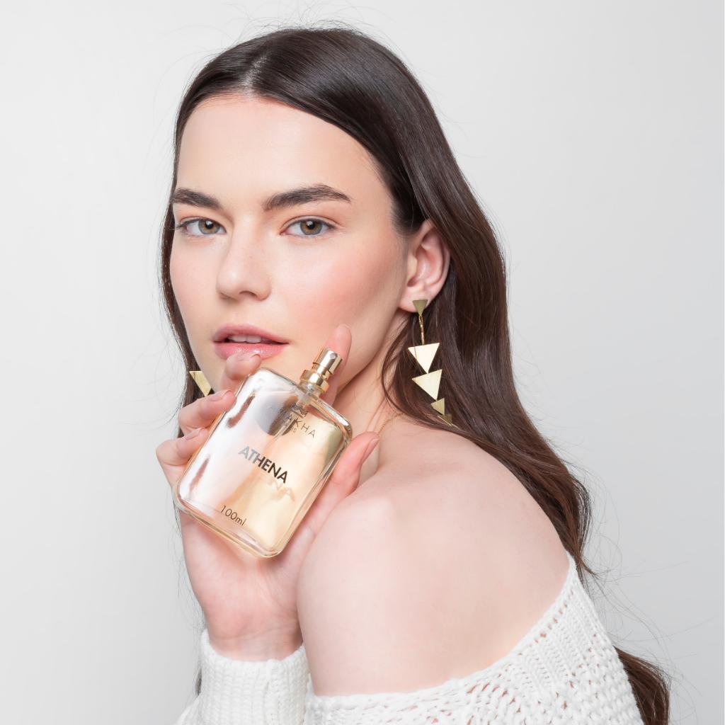 Kit Essencial Athena Amakha Paris Perfume 100ml + Hidratante Fragrância Floral Romântica