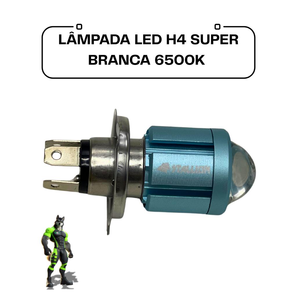 Lâmpadas LED Moto H4 Ba20d 6500k Olho De Peixe Potente
