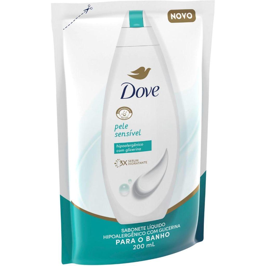 Sabonete Líquido Dove Pele Sensível Hipoalergênico Refil Com 200ml