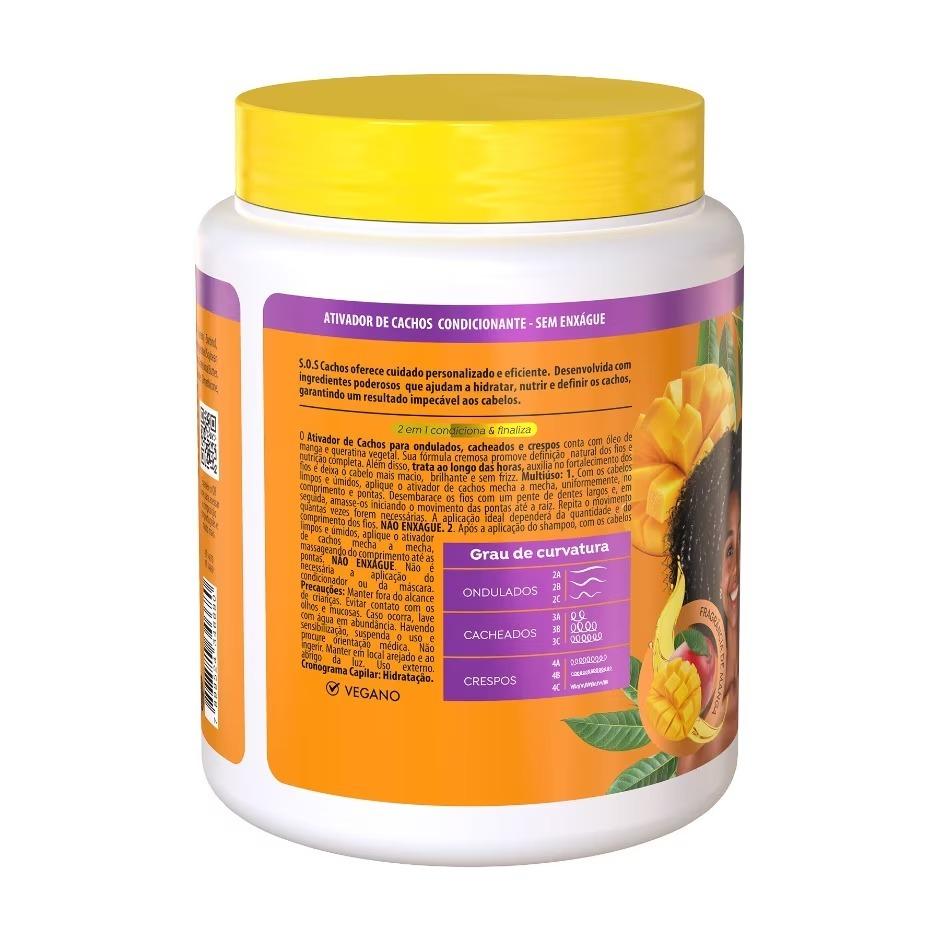Ativador De Cachos Sos Cachos Óleo De Manga Salon Line 1kg