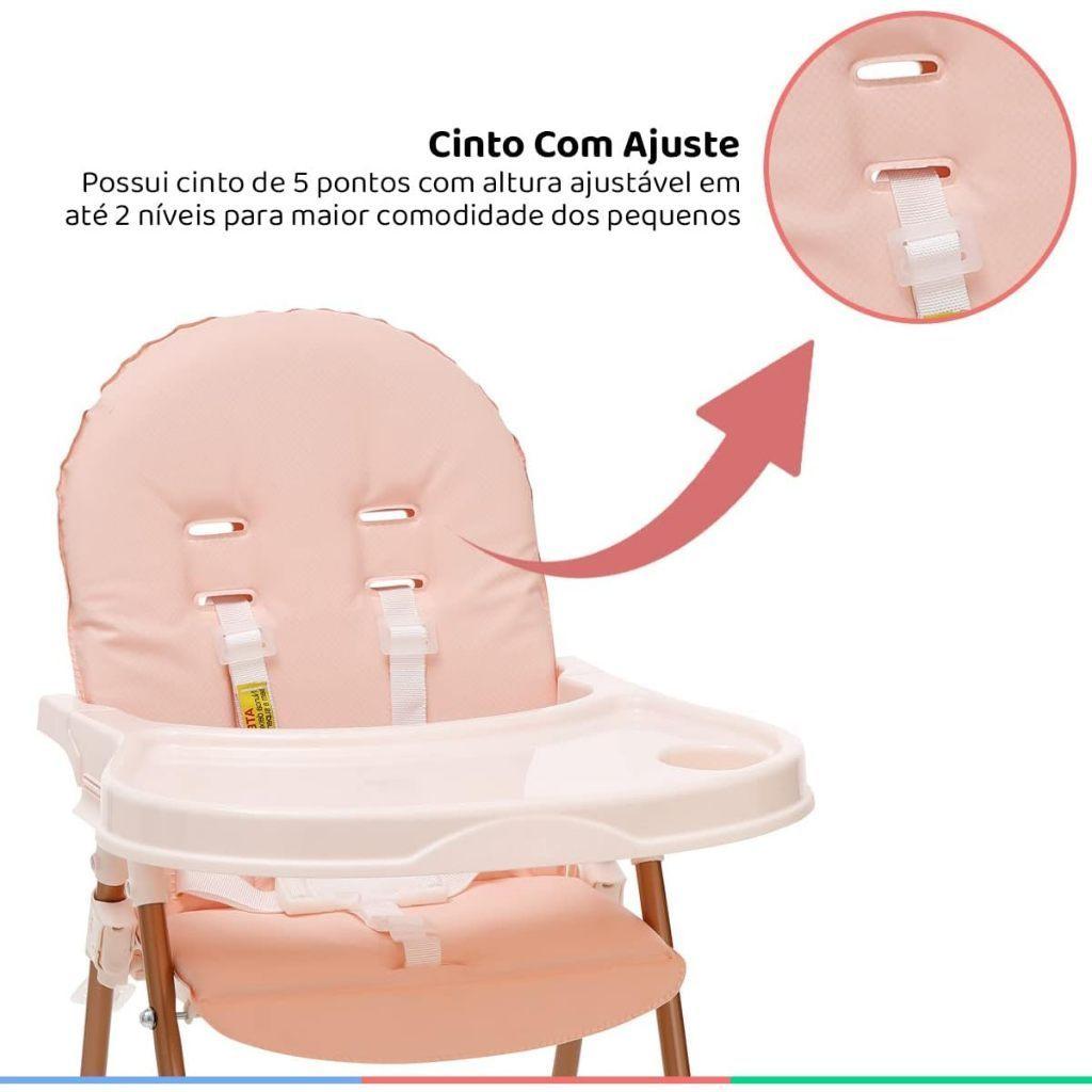 Cadeira De Alimentação Galzerano Cadeirinha Bebê Infantil Dobrável Compacta Até 23 Kg Rosa Azul Dino