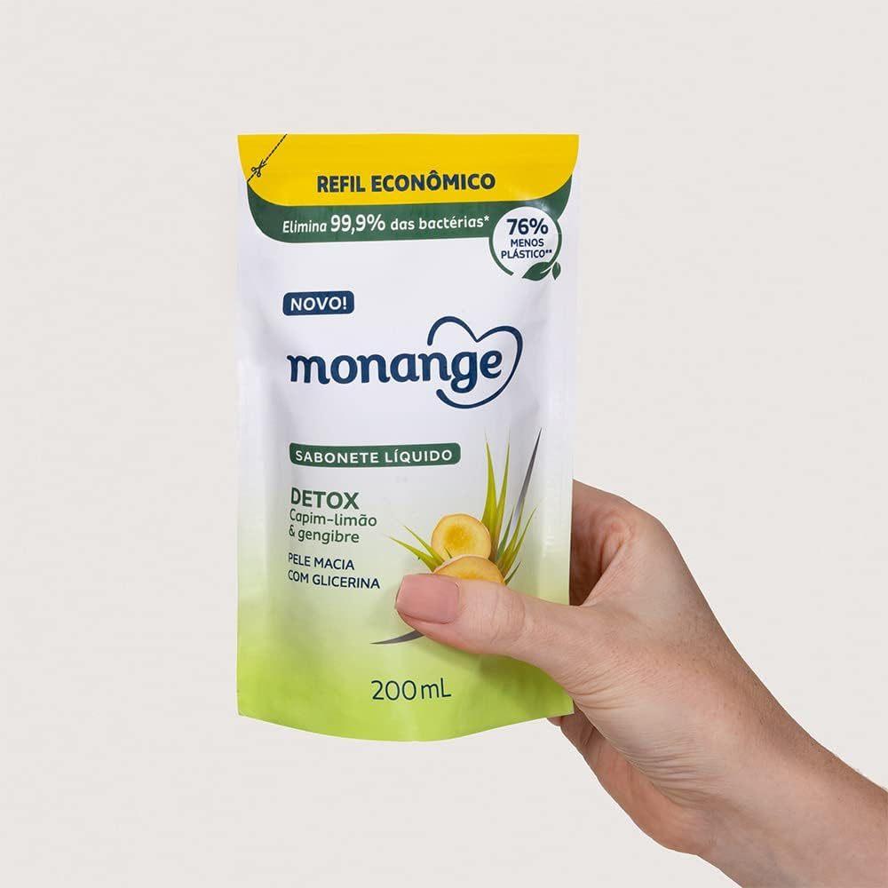 Sabonete Líquido Monange Detox Refil 200ml