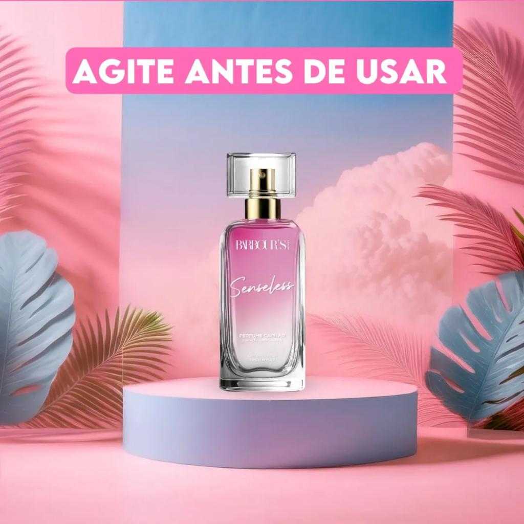 Perfume Capilar Senseless Barbours 50ml Bifásico Condicionante Finalizador Leave-in Proteção Térmica
