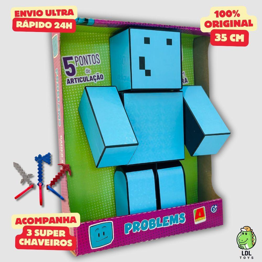 Boneco Articulado 35cm + 3 Chaveiros Cadres Athos Problems Lopers Mana Youtuber Algazarra