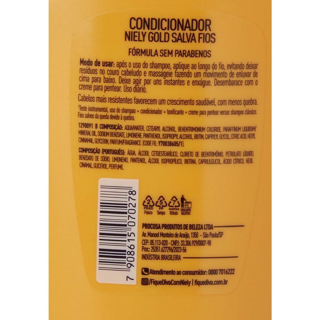 Condicionador Niely Gold Salva Fios Com 175ml
