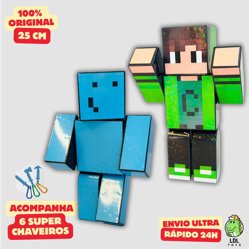 Kit 2 Bonecos Cadres + Problems Gamer Articulado Youtuber 25cm - Algazarra