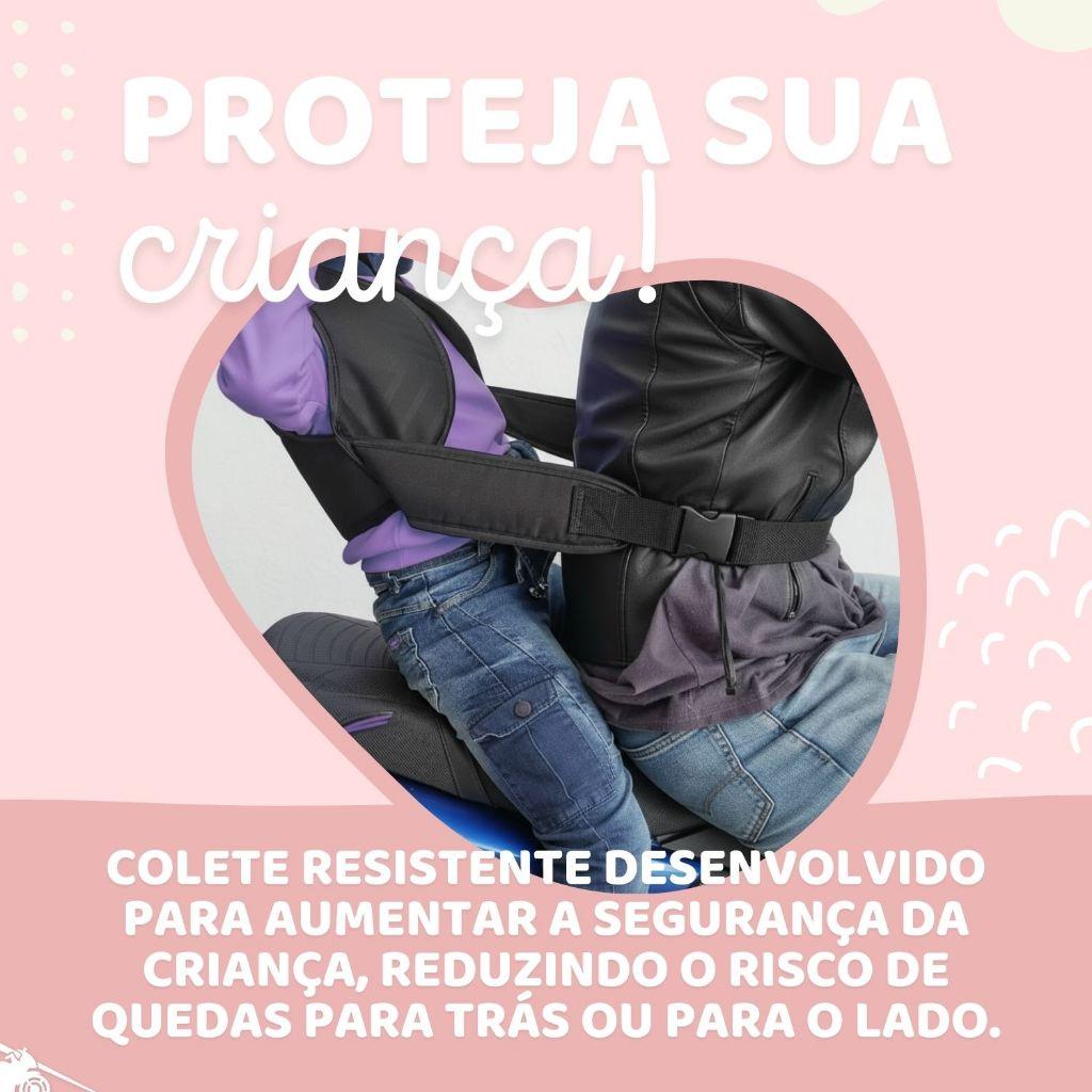Colete Cinto Segurança Infantil Criança Garupa Moto Kids Proteção