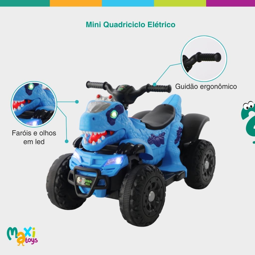 Quadriciclo Elétrico Infantil Marcha Frente/ré Dino Maxitoys