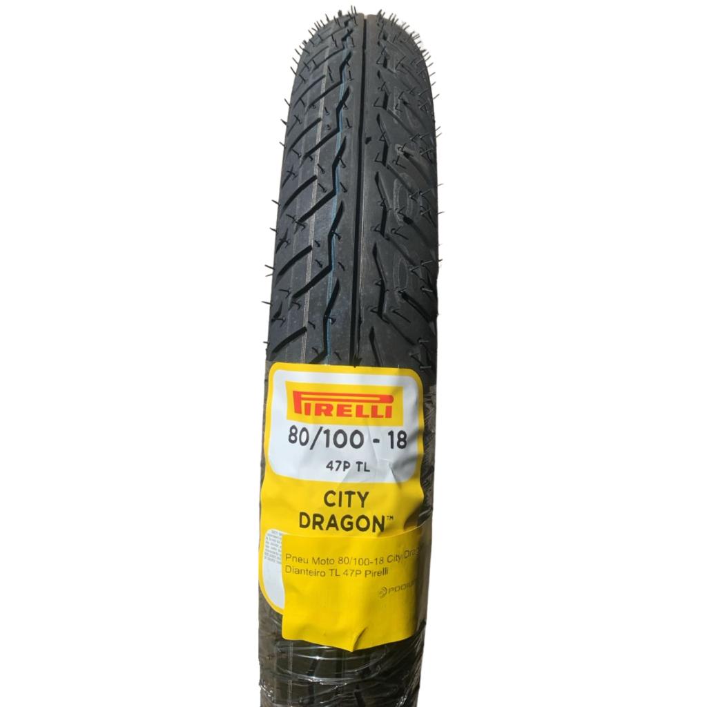 Pneu Dianteiro 80/100-18 47p Pirelli City Dragon Moto