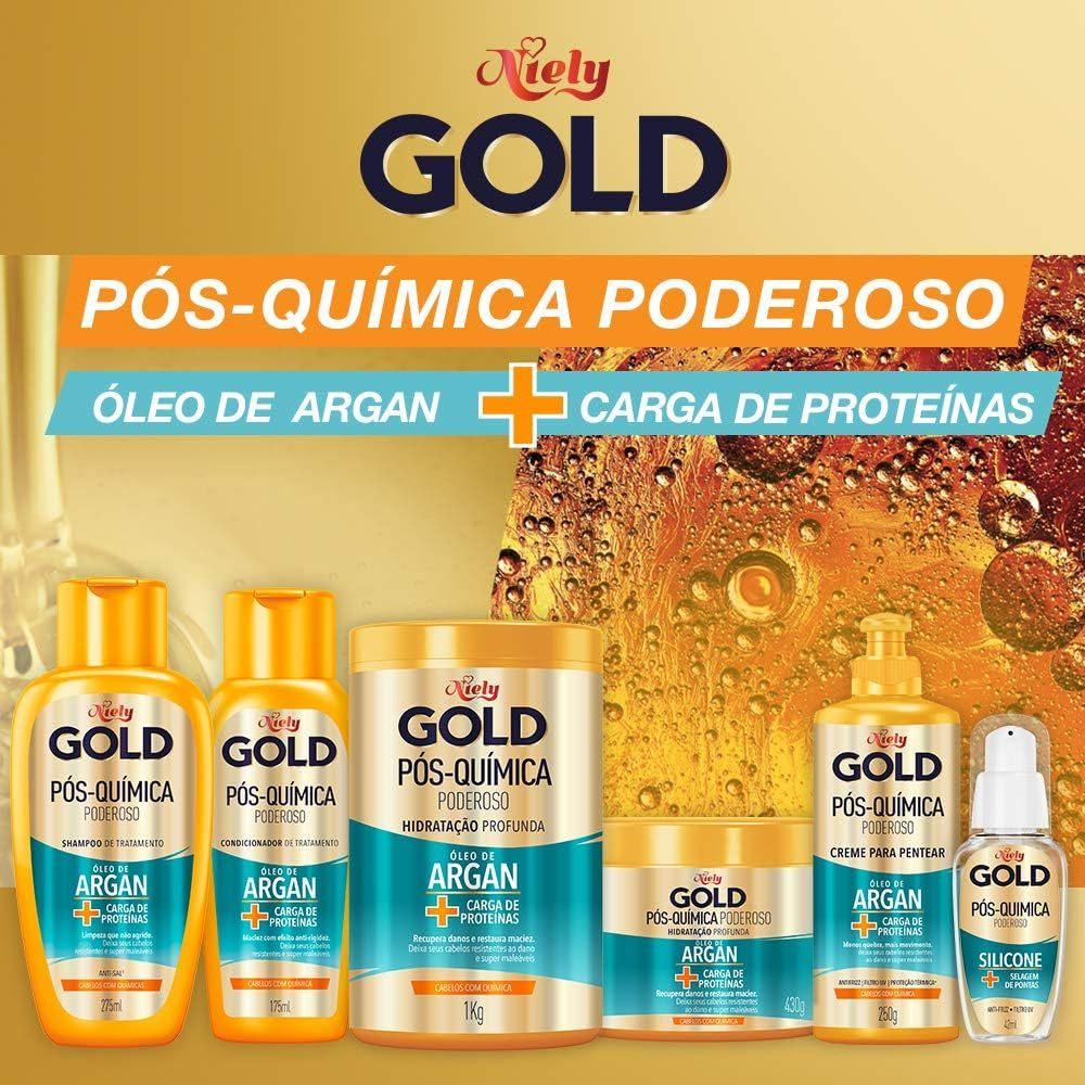 Shampoo Niely Gold Pós-química Poderoso Com 275ml