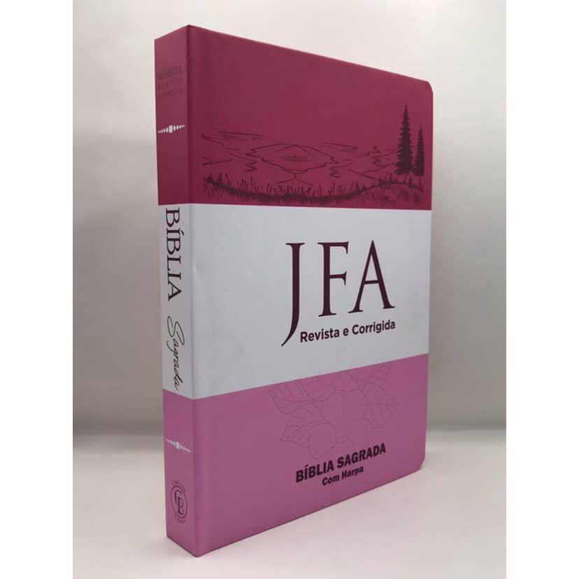 Bíblia Sagrada Tamanho Grande Com Harpa Palavras De Jesus Em Vermelho Capa Dura Jfa Feminina