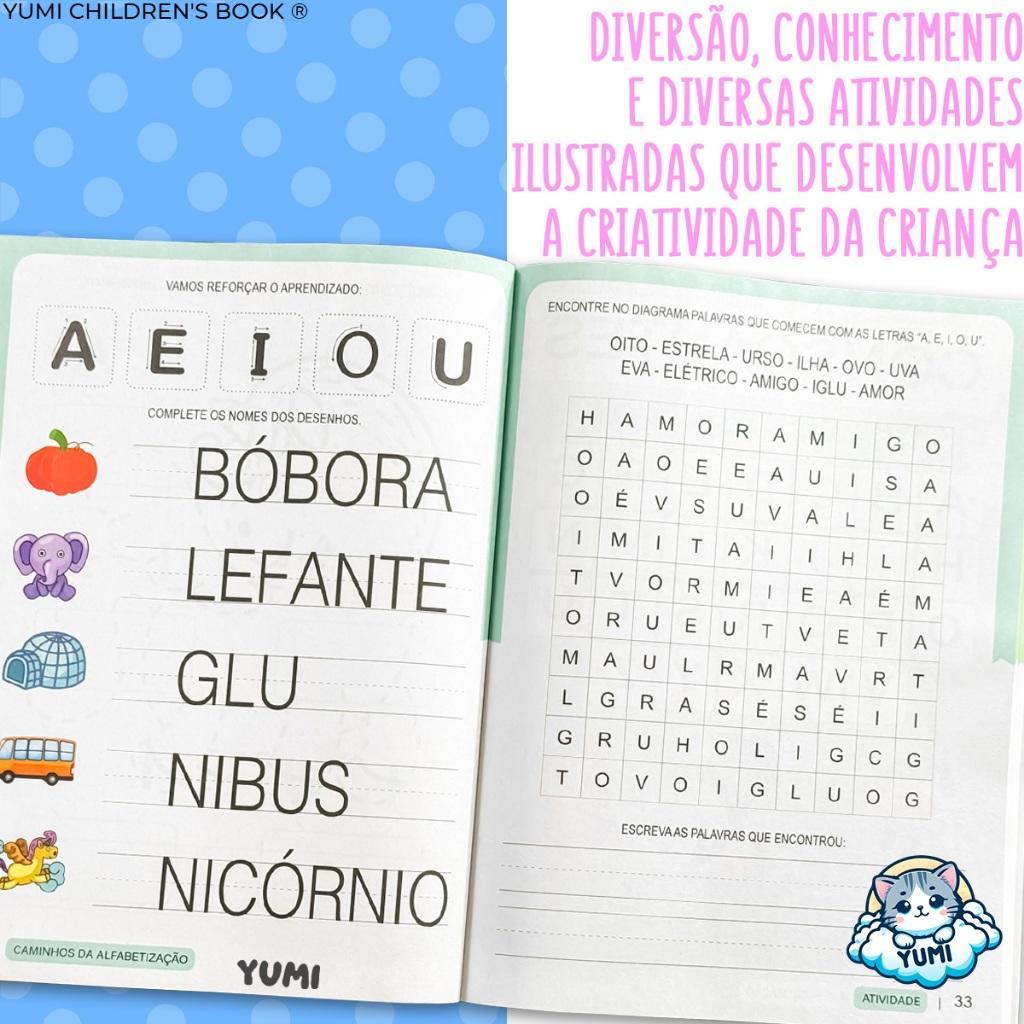 Livro Cartilha Caminhos Da Alfabetização Caligrafia Exercícios Atividades