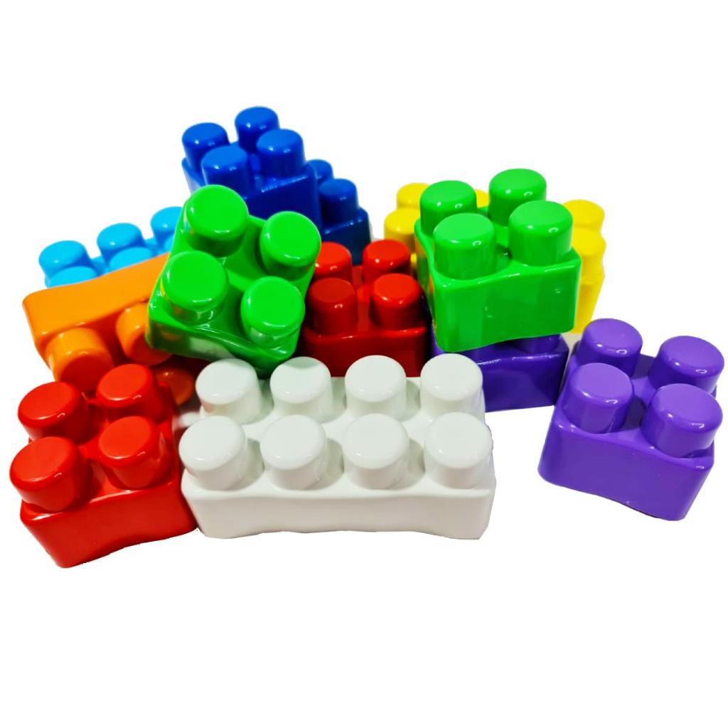 Blocos De Montar Peças Pote Brinquedo Didático Educativo Kit P/Festa Aniversário Infantil Criança