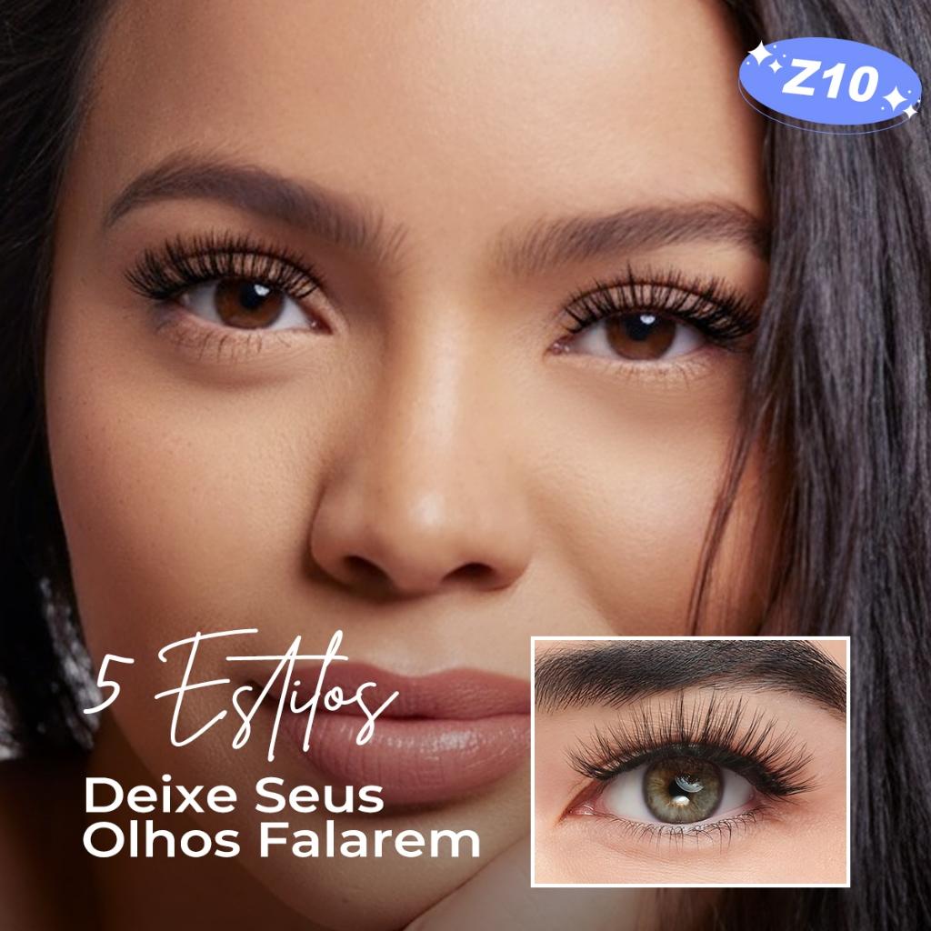 Cílios Postiços Sace Lady Naturais Volume Natural Macios Reutilizáveis