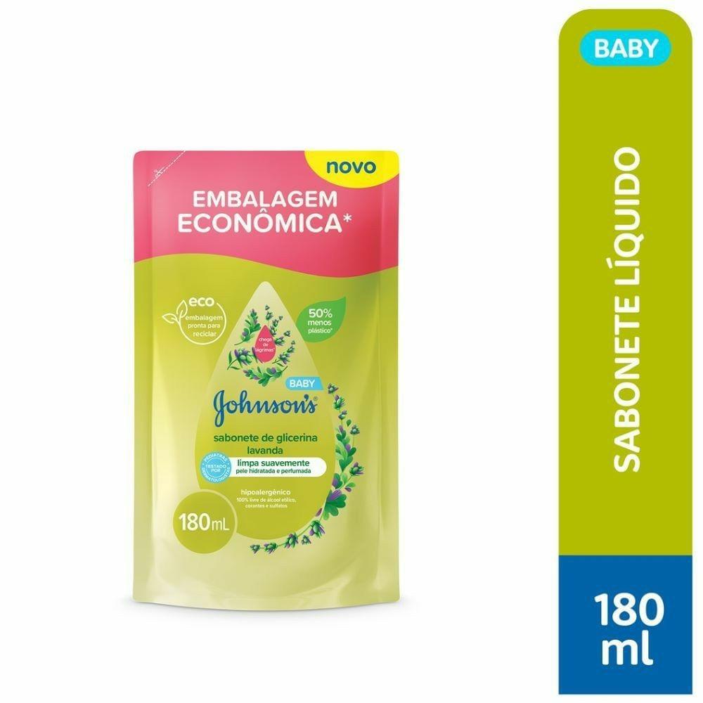 Sabonete Líquido Infantil Johnson S Baby Lavanda Refil Com 180ml