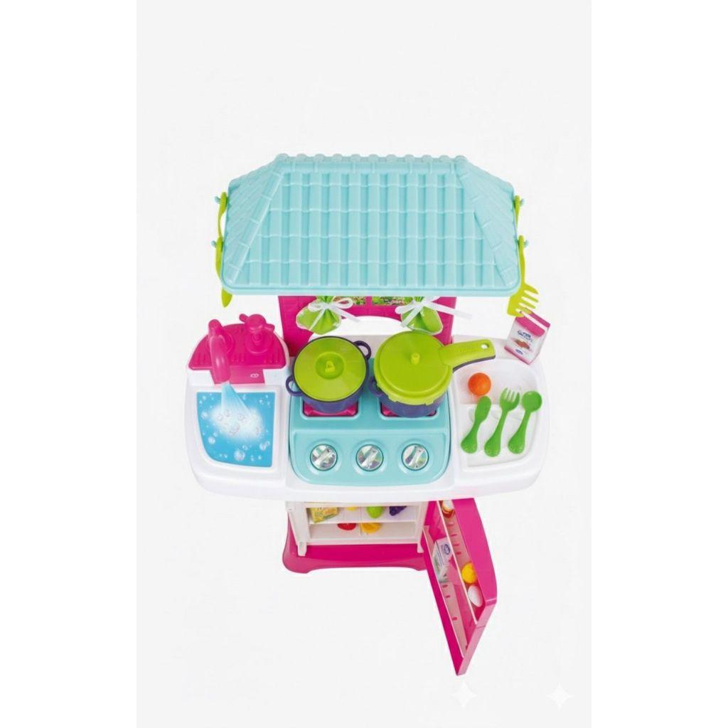 Kit Cozinha Infantil Fantástica Faz De Conta Fogão Geladeira E Sai Água De Verdade Cozinha Completa