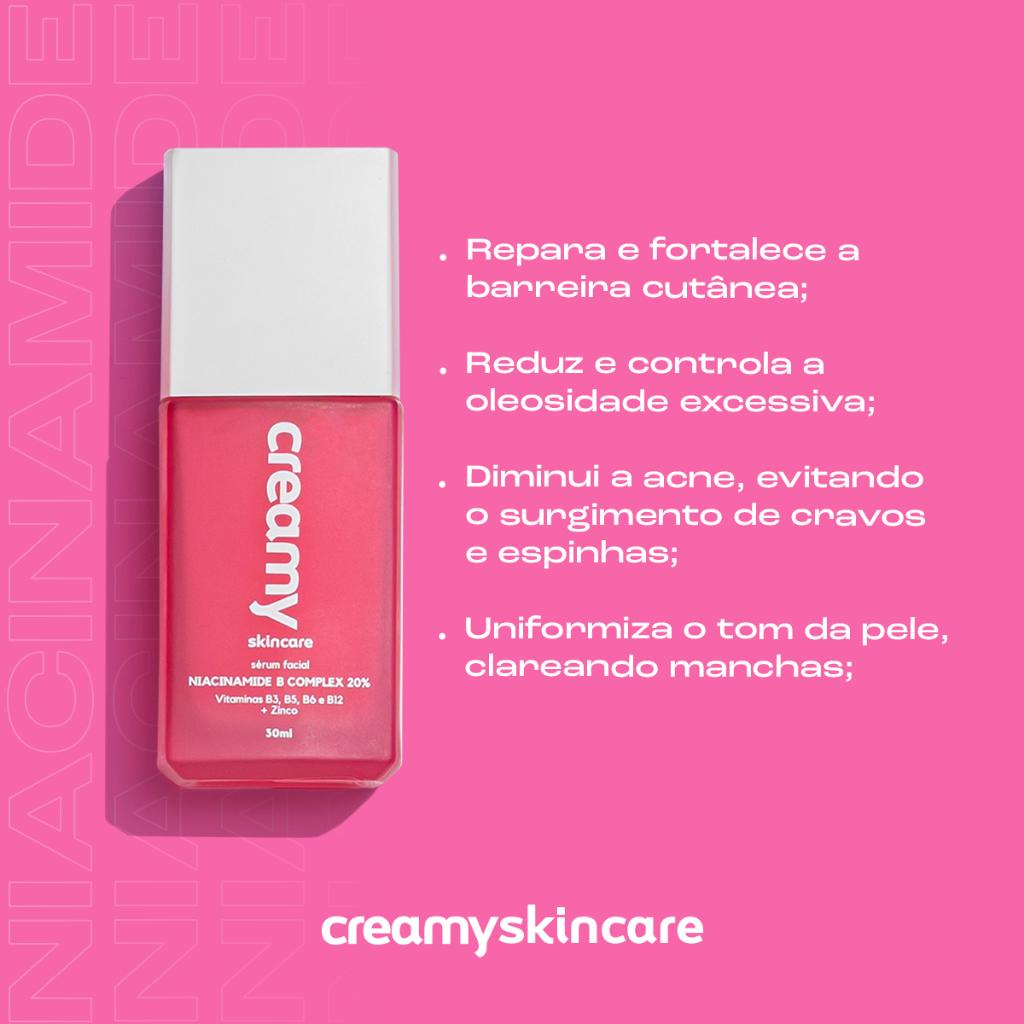 Sérum Fortalecedor Antioleosidade - Niacinamide B Complex 20 - Niacinamida - Creamy Skincare - 30ml