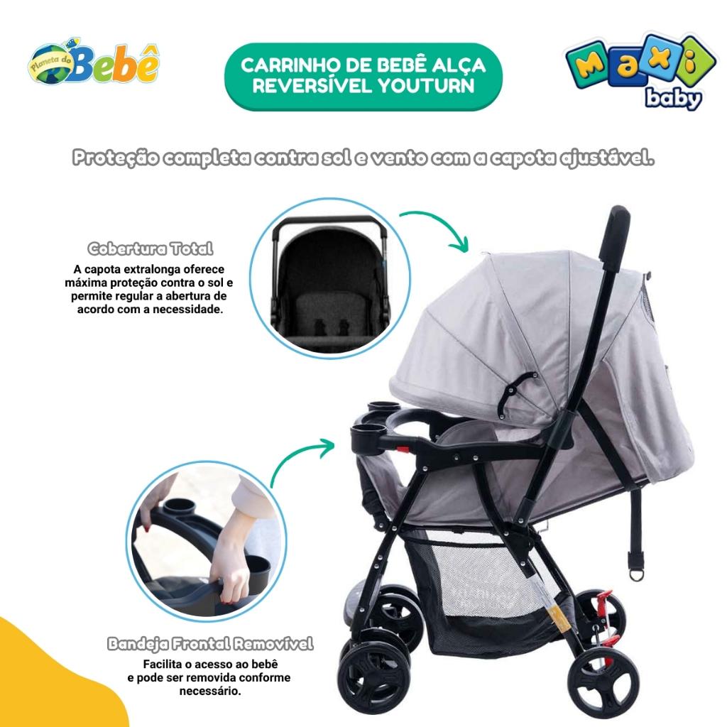 Carrinho De Bebê Com Alça Reversível Youturn Maxi Baby
