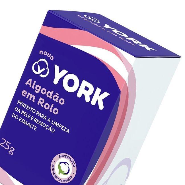 Algodão Em Rolo York Caixa Com 25g