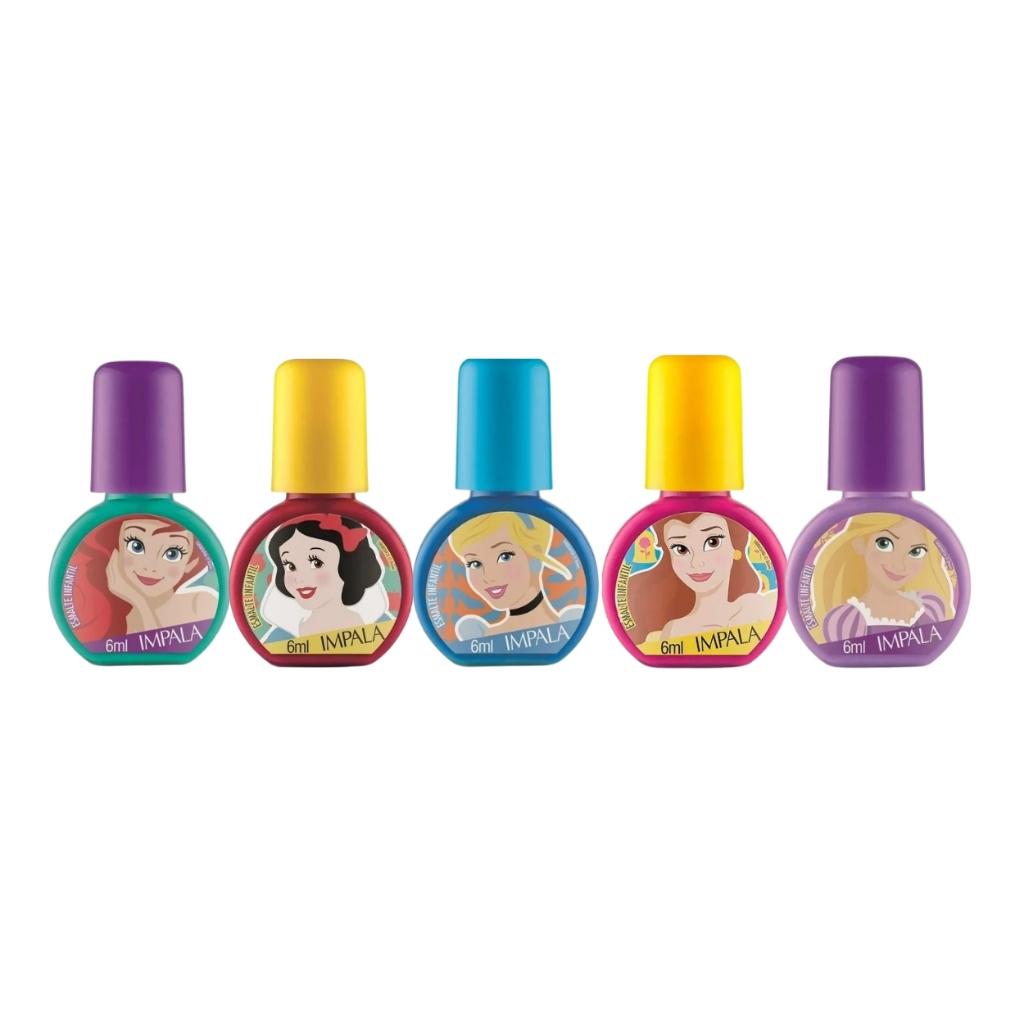 Kit Esmalte Infantil Princesas Barbie Stitch Disney Impala