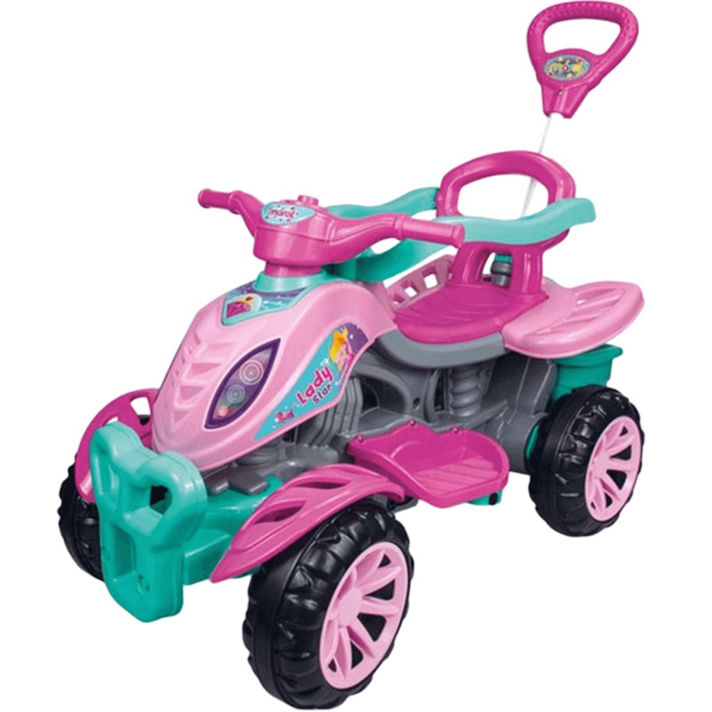 Carrinho De Passeio E Pedal Bebe Maral Quadriciclo Vermelho