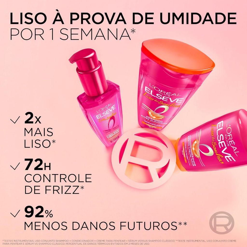 Kit Elseve Liso Dos Sonhos Shampoo 375ml + Condicionador 170ml