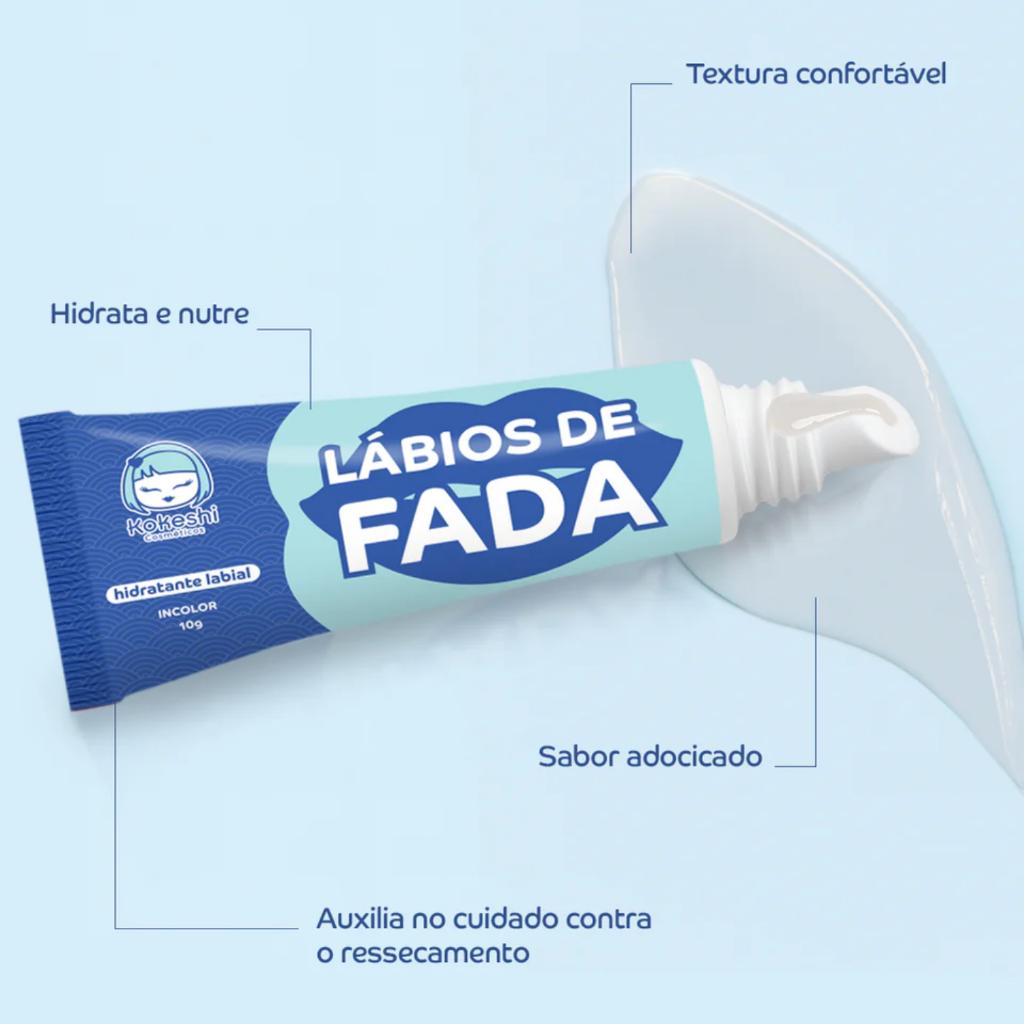 Hidratante Labial Lábios De Fada Incolor Manteiga De Karité Kokeshi