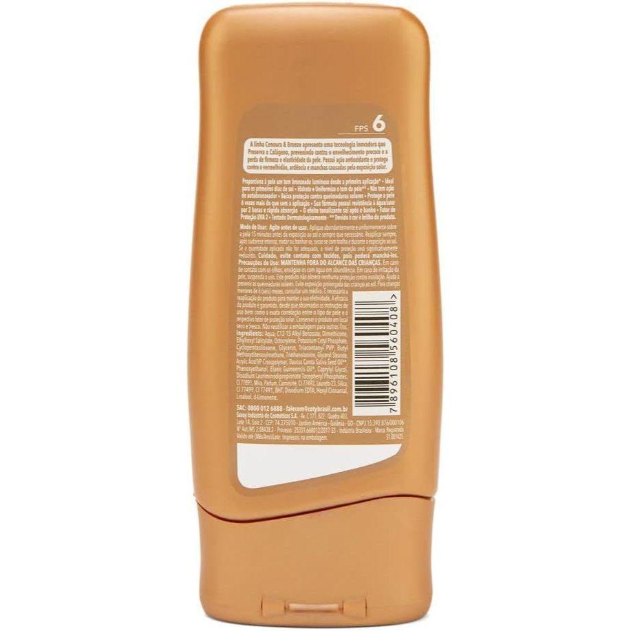 Protetor Solar Cenoura E Bronze Locao Bronzeador Cor Fps6 110ml