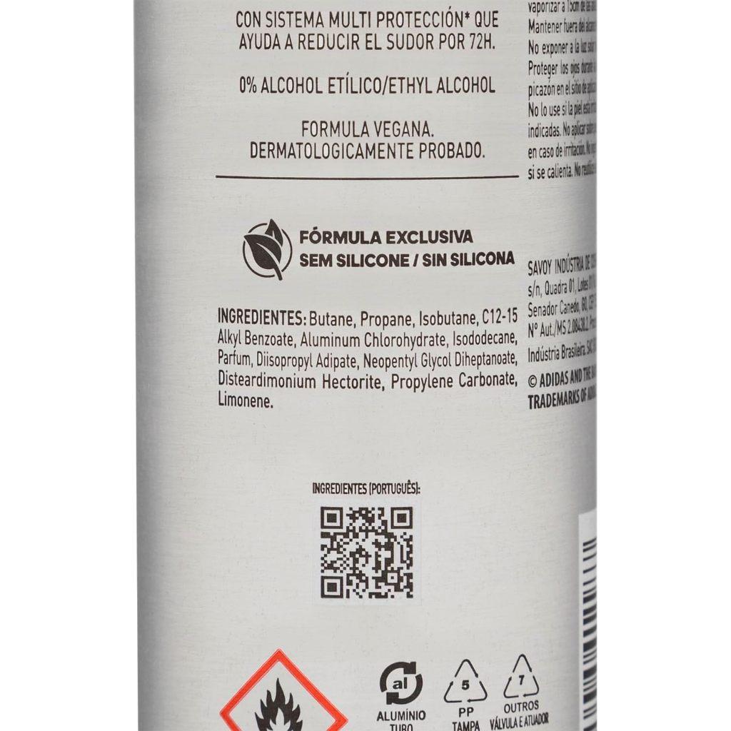 Desodorante Antitranspirante Adidas Aerossol 6 In 1 Masculino 72h Com 150ml