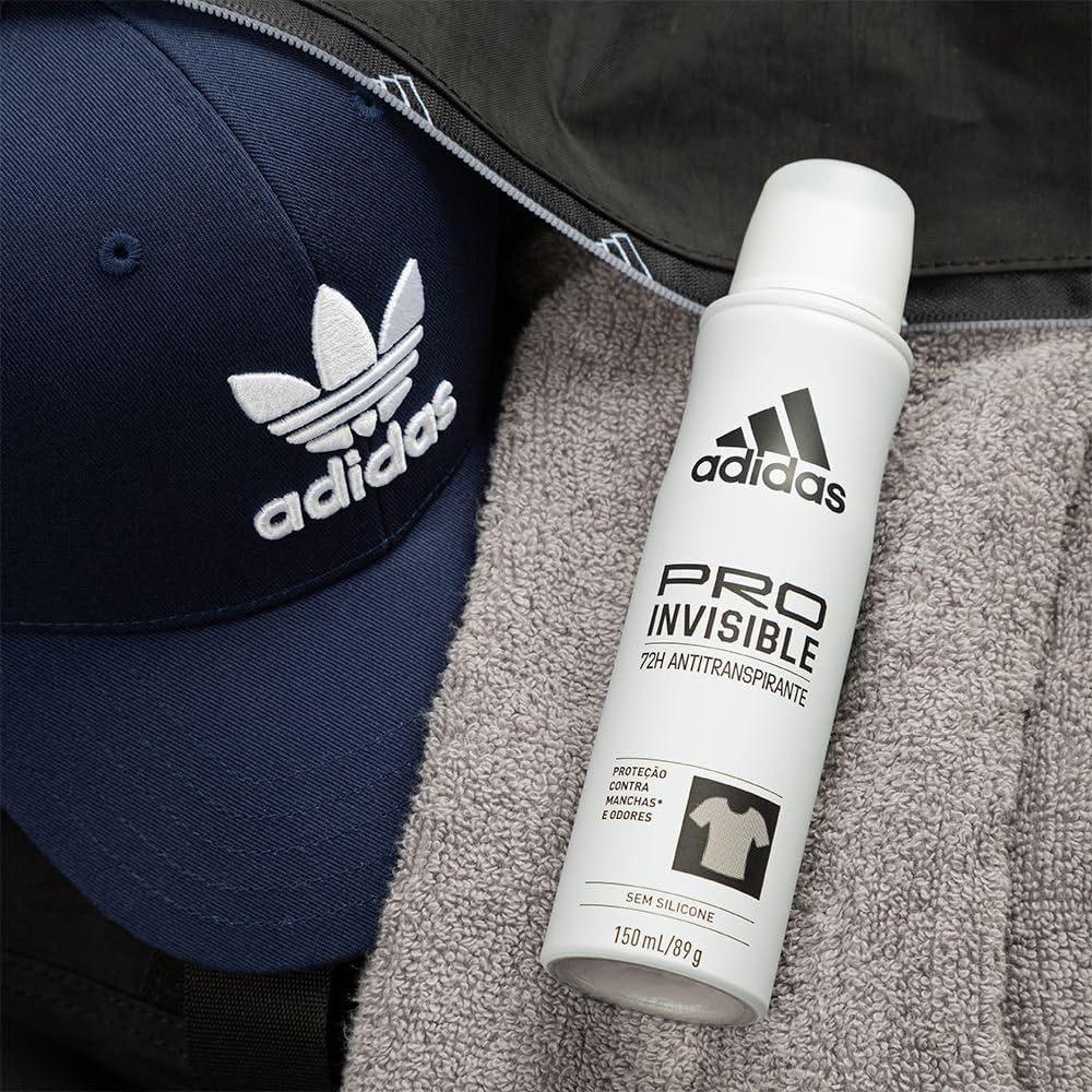 Desodorante Antitranspirante Adidas Aerossol PRO Invisible Feminino 72h Com 150ml