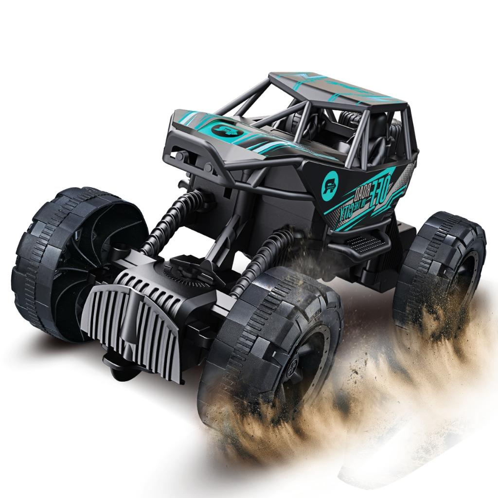 Carrinho Controle Remoto Off Road Maxi Toys Recarregável USB 24G 8kmh Verde Vermelho Infantil