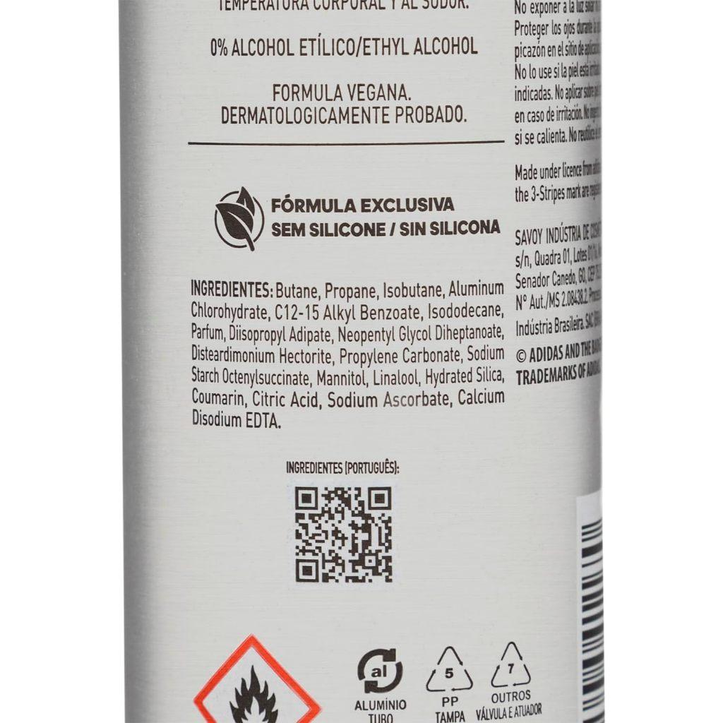 Desodorante Antitranspirante Adidas Aerossol Fresh Endurance Masculino 72h Com 150ml