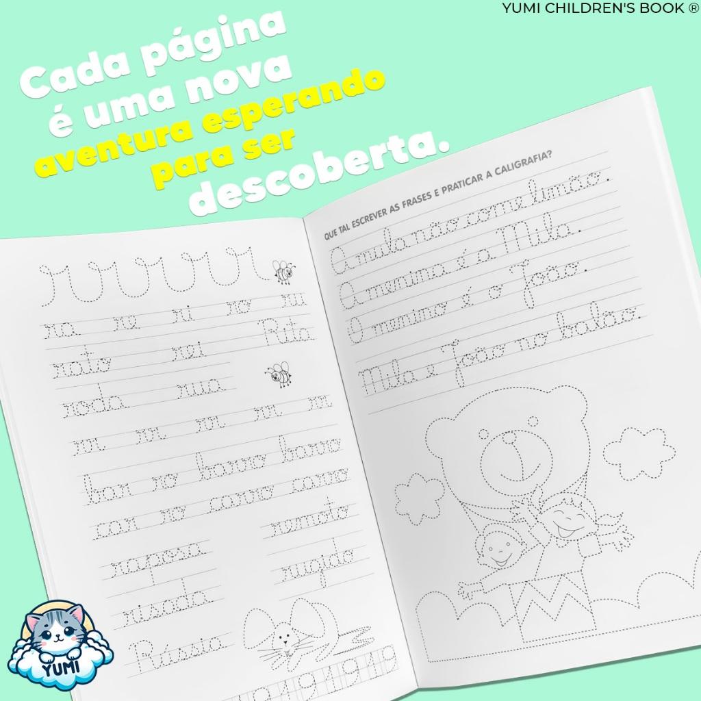 Livro Cartilha Alfabetização Caligrafia Exercícios Atividades Ensino Fundamental