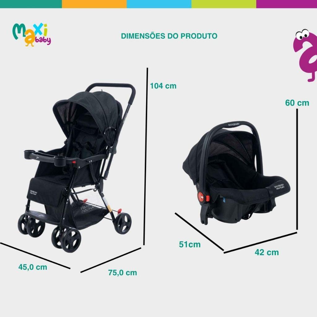 Carrinho De Passeio Com Bebê Conforto 2 Em 1 Travel System Youturn Maxi Baby
