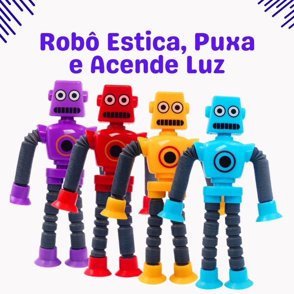 Robô Et Cartoon Tubo Fofo Descompressão Design Criativo Brinquedo Puxa Estica Gruda Dutoys