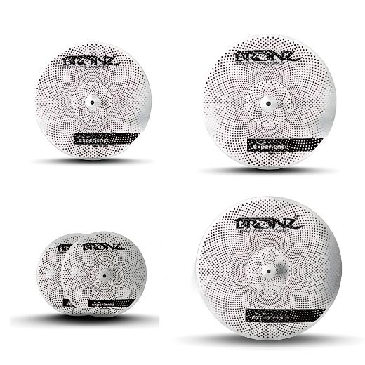 Kit Pratos Bateria Silent Mute Odery Bronz Experience 14/16/18/20 Profissionais