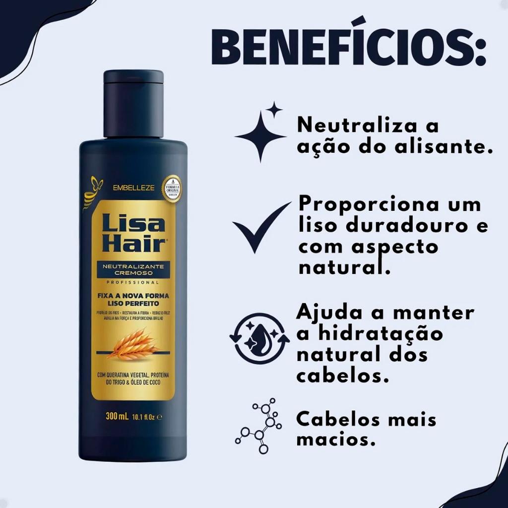 Neutralizante Profissional Liso Perfeito Lisahair Embelleze 300ml