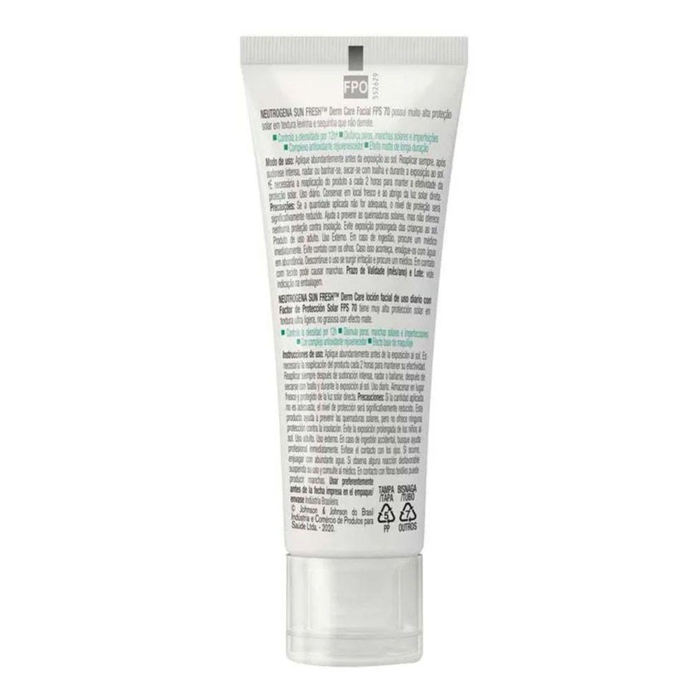 Protetor Solar Neutrogena Sun Fresh Pele Oleosa Clara FPS 70 40g