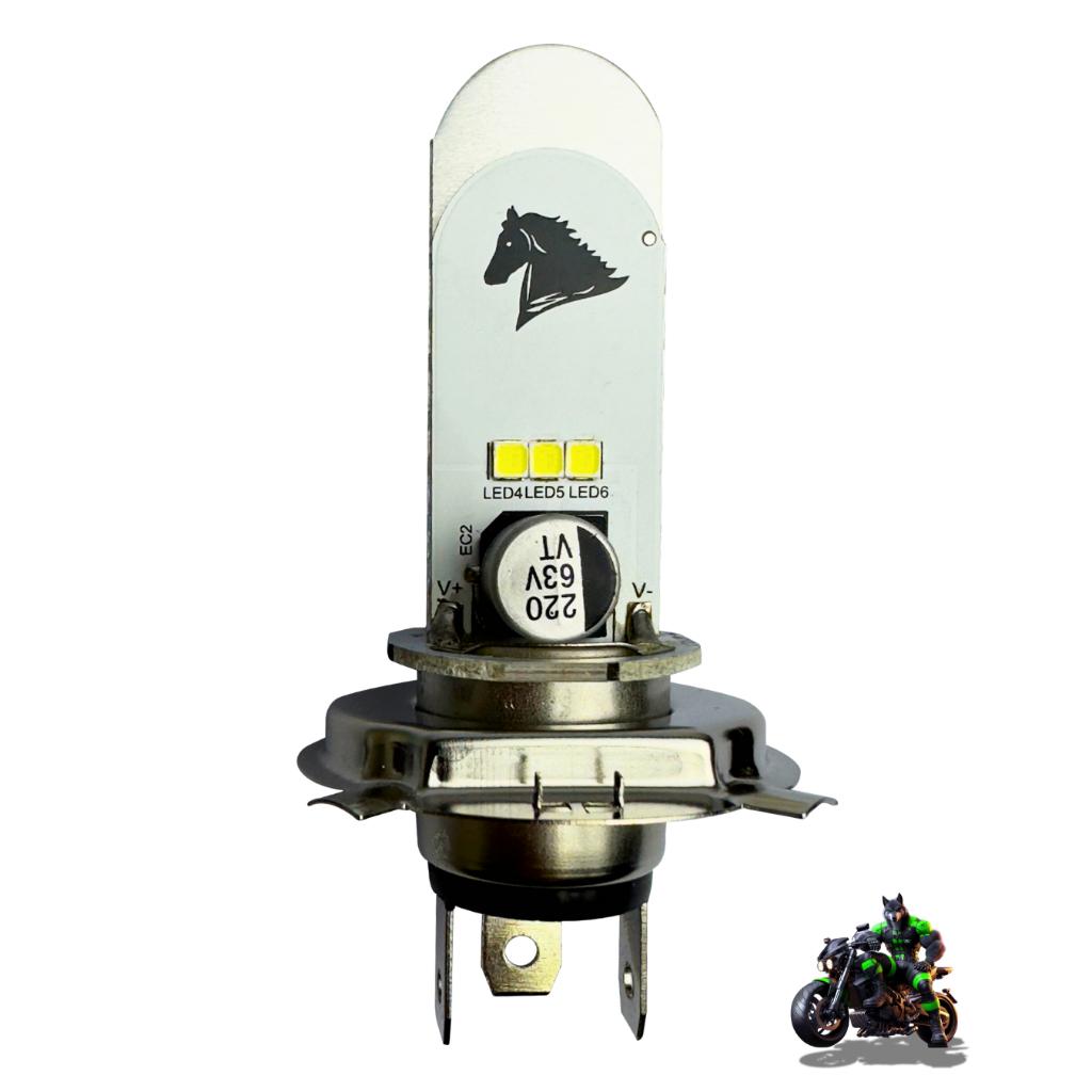 LED Lampada H4 Moto Carro 8000k Cavalinho Efeito Xenon Azul Original