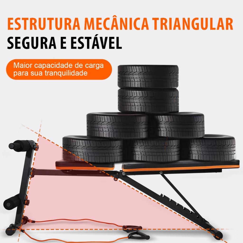 Banco Regulável 3 Em 1 Para Exercícios Incluindo Tirar Corda Ajustável Ginásio Doméstico Joyfox
