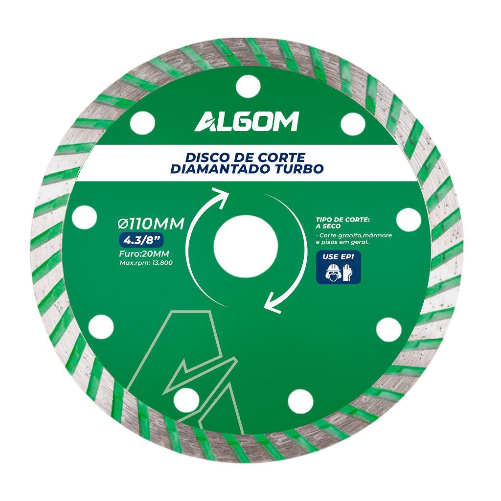 Disco De Corte Diamantado Turbo 110mm X 20mm Algom