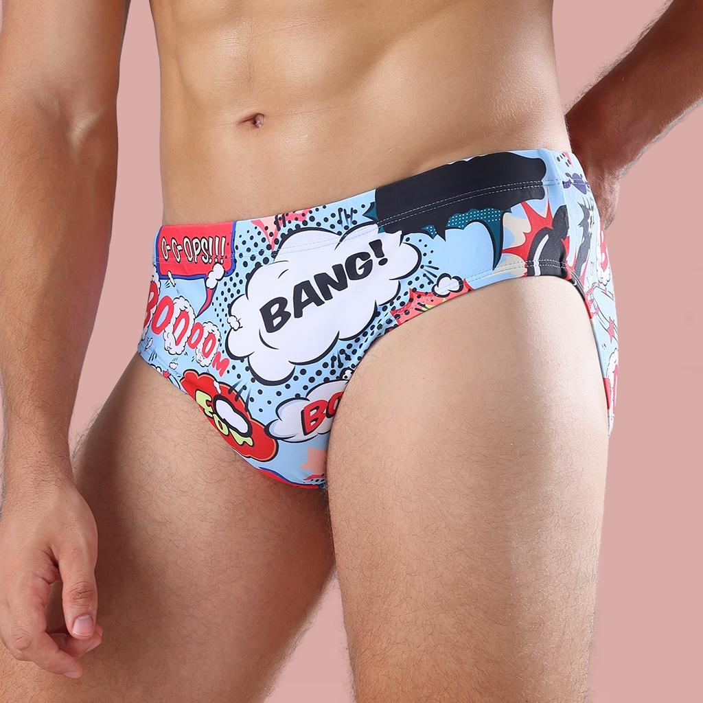 Z D Lingerie Sungas Masculinas Cuecas Cavadas Desenho Animado Respirável Apertado Com Bojo