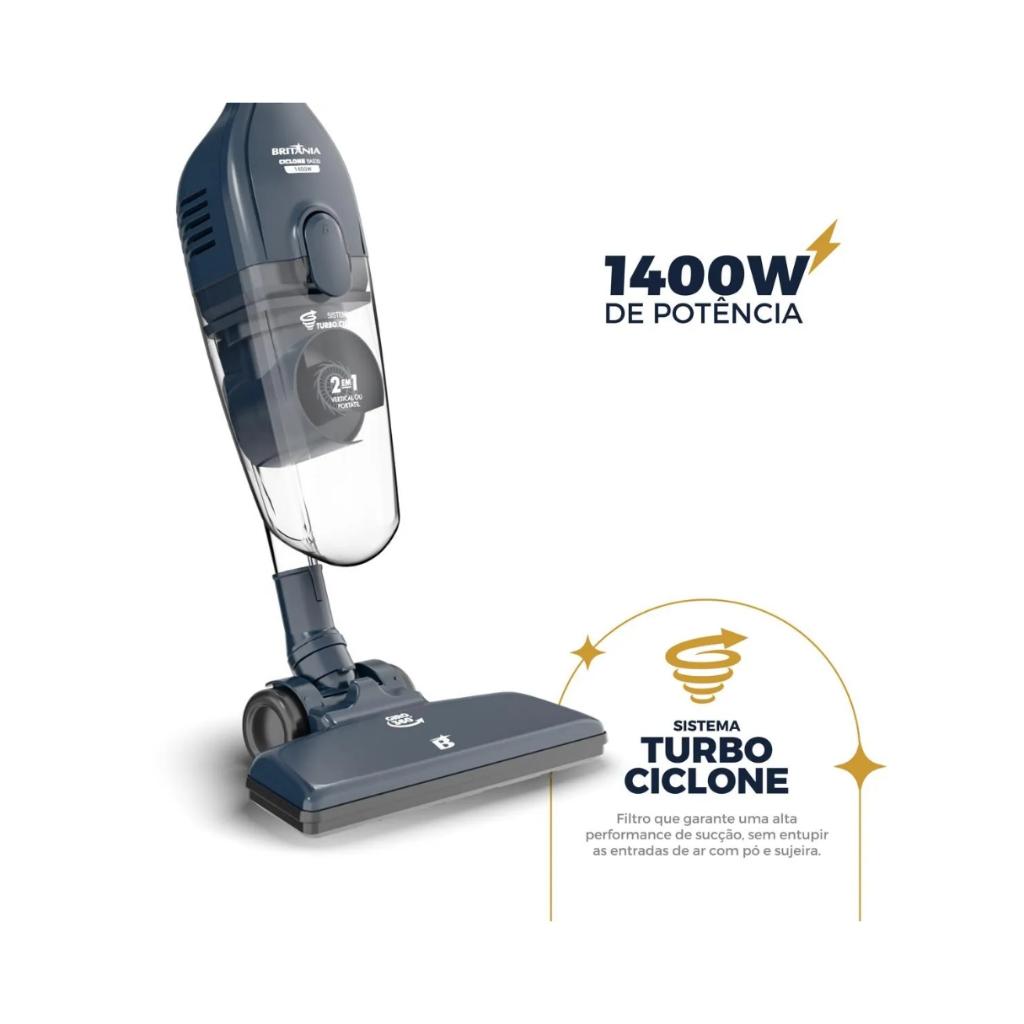 Aspirador De Pó Vertical 2 Em 1 1400w Bas30 Britânia