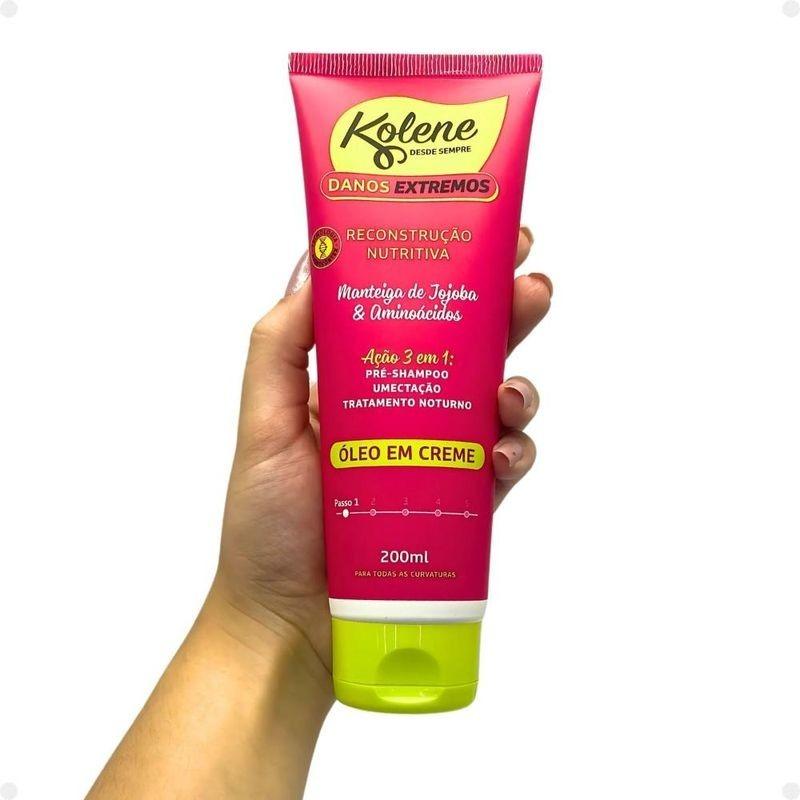 Pré-shampoo Óleo Em Creme Kolene Danos Extremos Reconstrução Nutritiva Com 200ml