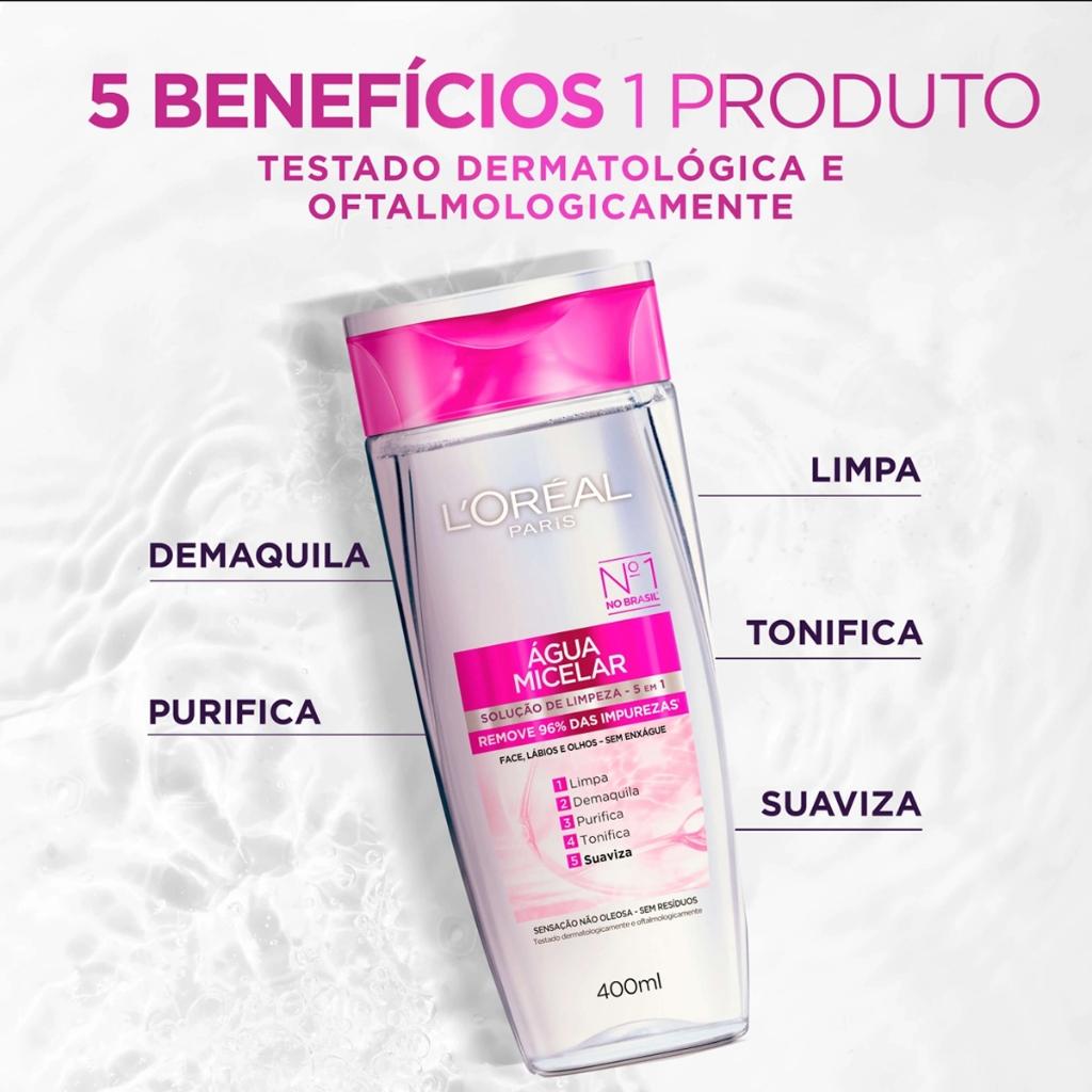 Água Micelar Dermo Expertise Solução De Limpeza 5 Em 1 200ml Loréal Paris