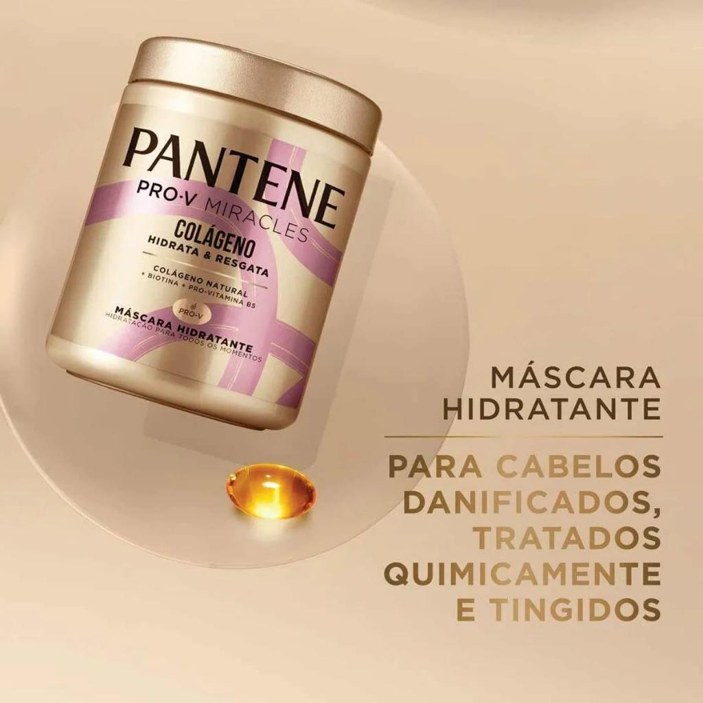 Máscara Hidratante Pantene Colágeno Hidrata E Resgata 550ml